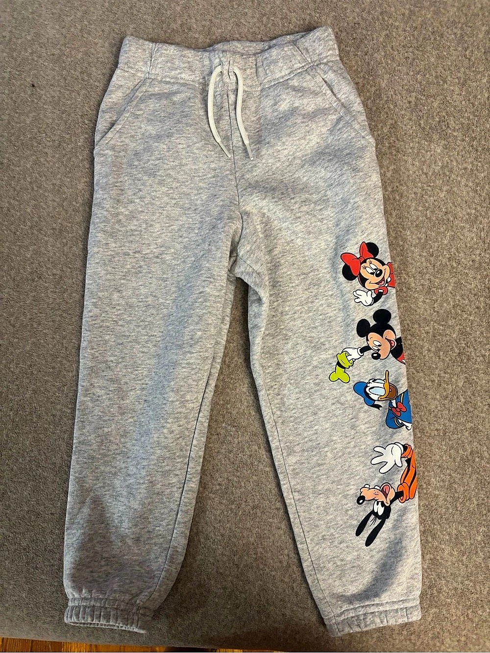 Disney Mickey and Friends Character Jogger Sweatpants Gray 4T
